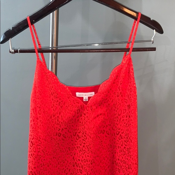 Socialite red leopard scalloped cami NWOT - Picture 3 of 7